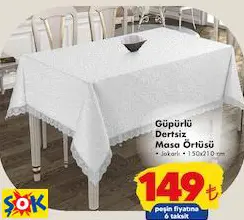 GÜPÜRLÜ DERTSİZ MASA ÖRTÜSÜ